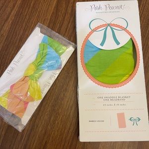 Posh Peanut Swaddle and Bow.